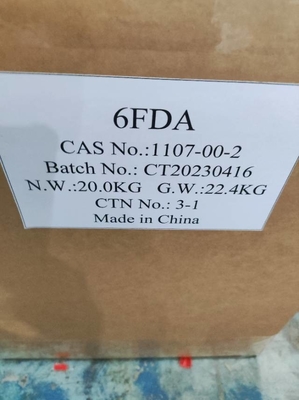 Flexible Transparent Polyimide Material High Purity 99.9% Electronic Grade 6FDA Use for high-performance  polyimide